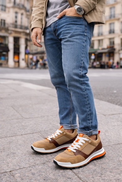 Мужские кроссовки Hermes Leader Brown