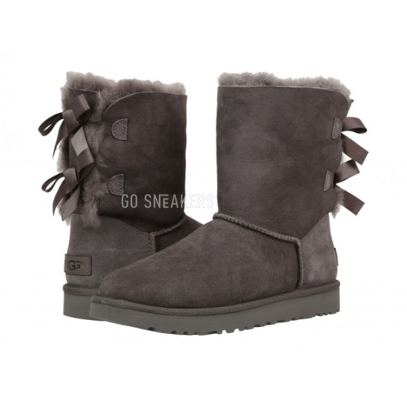 Женские угги с бантиками Bailey Bow II Grey