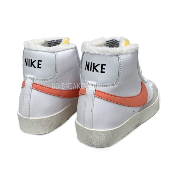 Женские зимние кроссовки Nike Blazer Mid &amp;#039;77 GS &amp;#039;White Safety Orange&amp;#039;