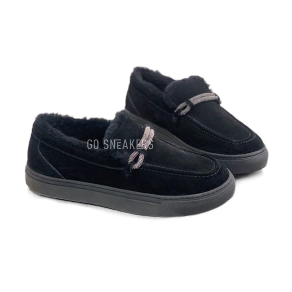 Унисекс зимние мокасины Brunello Cucinelli Winter Sneaker Suede Black