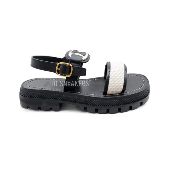 Женские босоножки Céline Sandals Leather Black/White