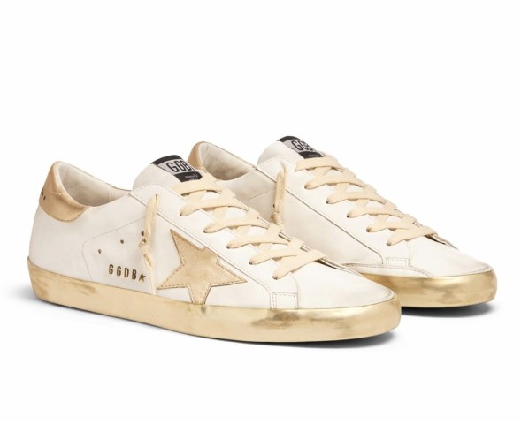 Женские кеды Golden Goose Super-Star Donna Con Foxing Sparkle Dorato