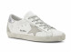 Женские кеды Golden Goose Super-Star With Silver Heel Tab and Metal Stud Lettering