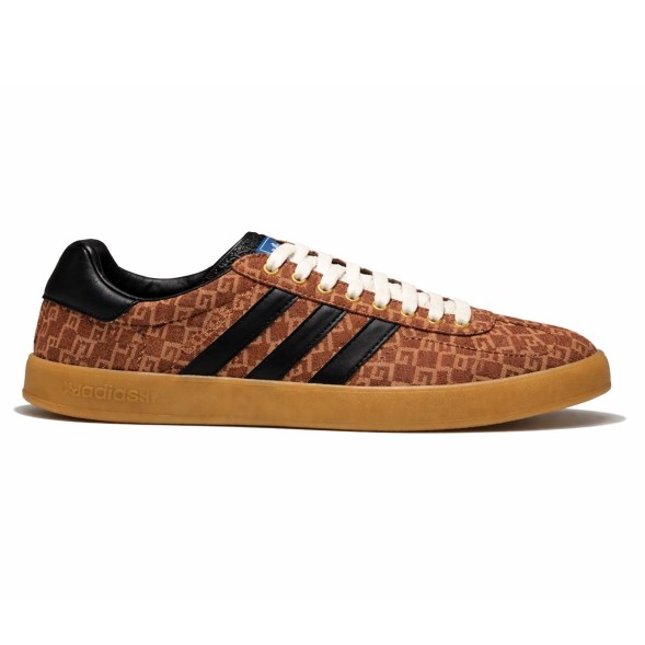 Женские кеды Gucci x Adidas Gazelle Brown Monogram