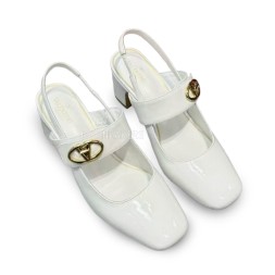 Valentino Leather Pumps Lacquered White