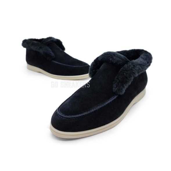 Унисекс ботинки Loro Piana Open Walk Dark Black