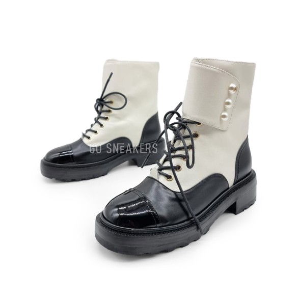 Женские ботинки Chanel Boots Black/White