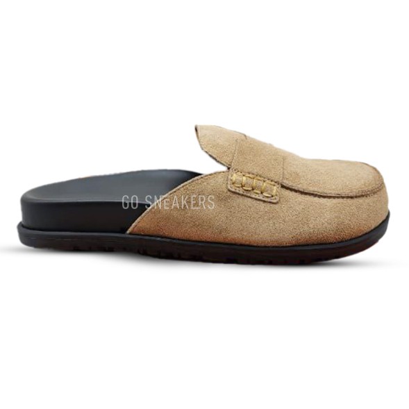 Женские сабо Hermes Sabo Suede Light Brown