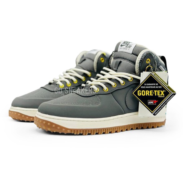 Зимние мужские кроссовки Nike Air Force 1 Lunar Duckboot Winter Water Shield Grey