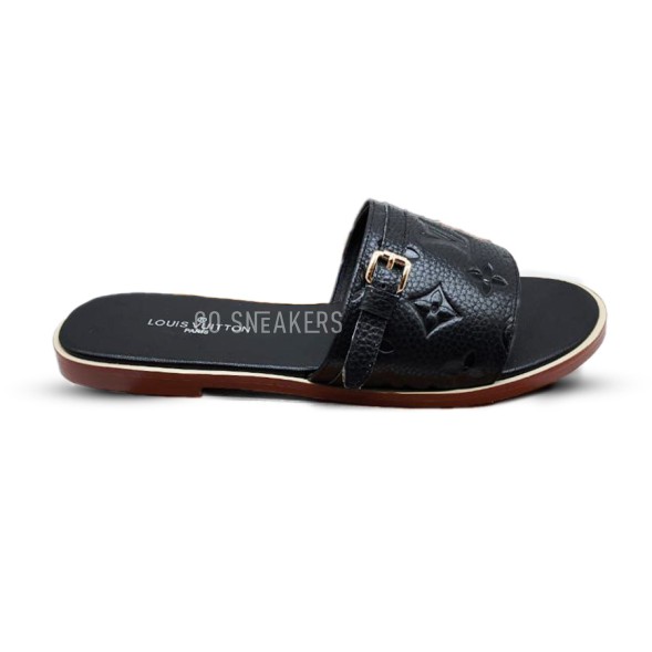 Женские шлепки Louis Vuitton Flip-flops Low Leather Black