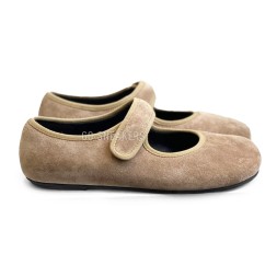 The Row Ballet Suede Light Beige
