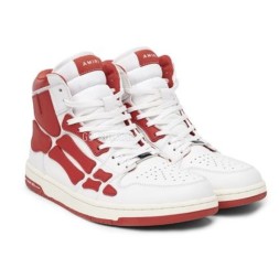 Amiri Skel Top High White Red