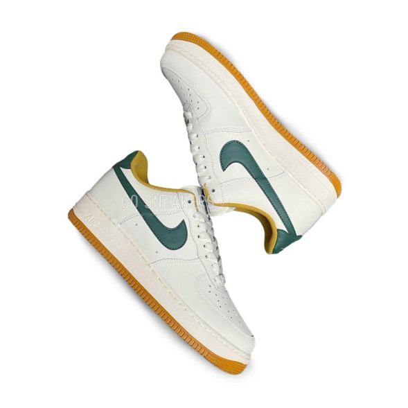 Унисекс кроссовки Nike Air Force 1 White/Green Swoosh