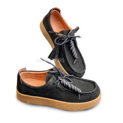 The Row Leather Loafers Black