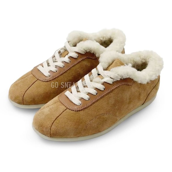 Женские зимние кроссовки Brunello Cucinelli Sneakers Winter Chestnut