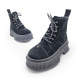 Женские ботинки SMFK High Boots Suede Black