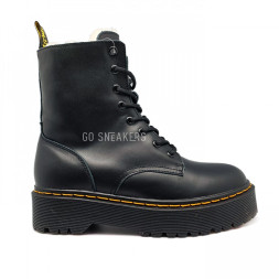 Женские ботинки с мехом Dr. Martens Jadon Black