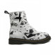 Женские ботинки с мехом Dr. Martens White/Black