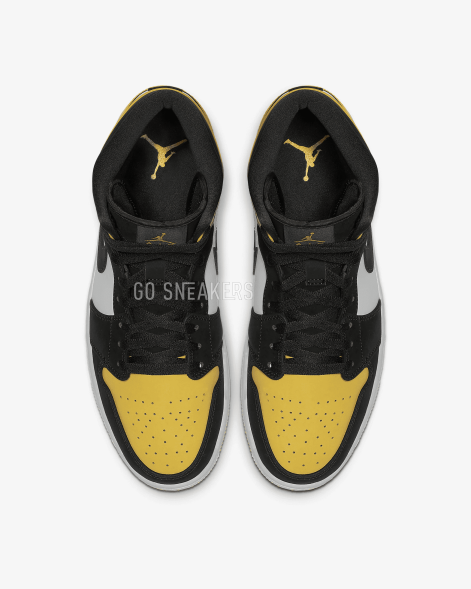 Унисекс кроссовки Nike Air Jordan 1 Mid Yellow Toe Black